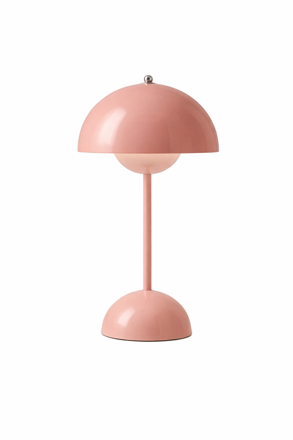 Scandinavian Mushroom Flower Table Lamp with Wooden Base