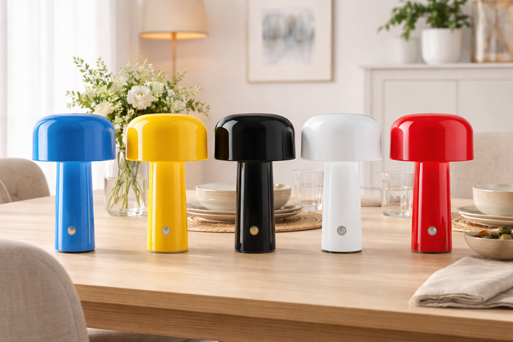 Rechargeable LED Mushroom Table Lamp with Touch Control