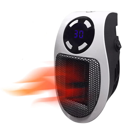 Mini Portable Space Heater – 500W Electric Fan Heater with LED Display & Timer