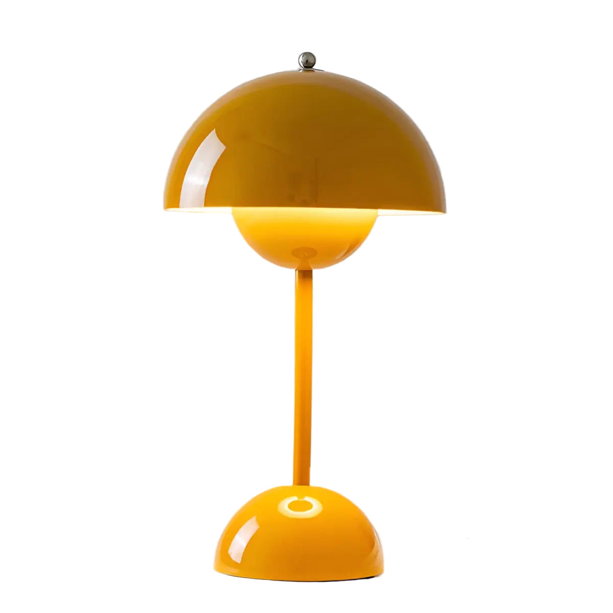 Scandinavian Mushroom Flower Table Lamp – USB LED Warm Light with Wooden Bas