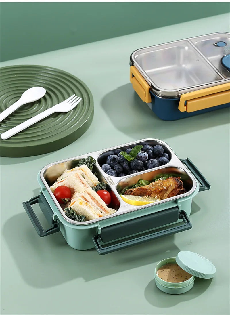 Thermal Insulated Lunch Box – Stainless Steel Food Container for Work, School & Travel