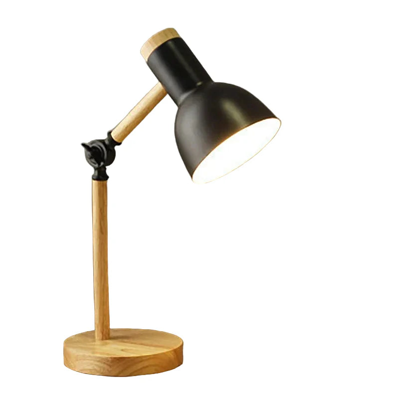 Wooden Table Lamp – LED Desk & Bedside Lamp with Dimmer