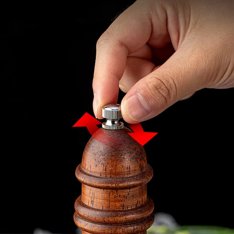 Wooden Salt & Pepper Grinder – Rubberwood Manual Spice Mill