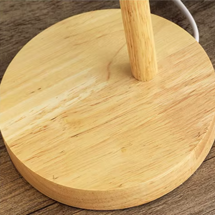 Wooden Table Lamp – LED Desk & Bedside Lamp with Dimmer
