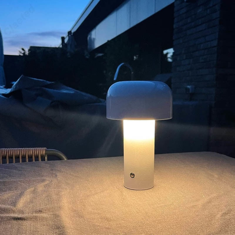 Rechargeable LED Mushroom Table Lamp – Touch Control USB Bedside Light