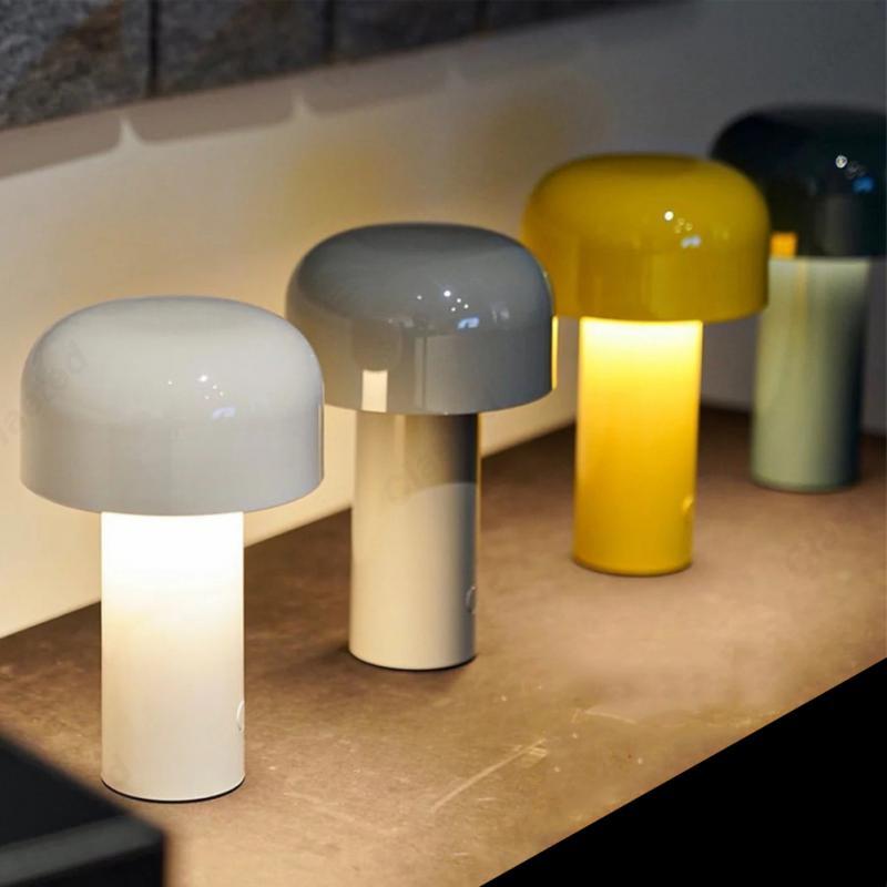 Rechargeable LED Mushroom Table Lamp – Touch Control USB Bedside Light
