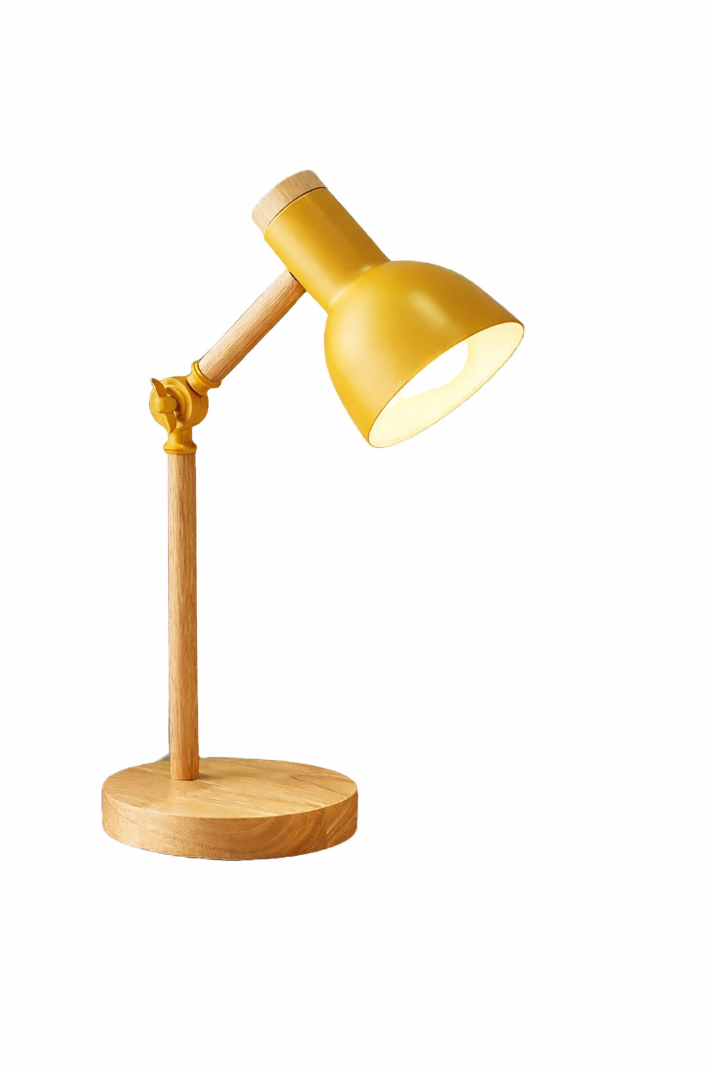 Wooden Table Lamp with LED Bulb and Dimmer