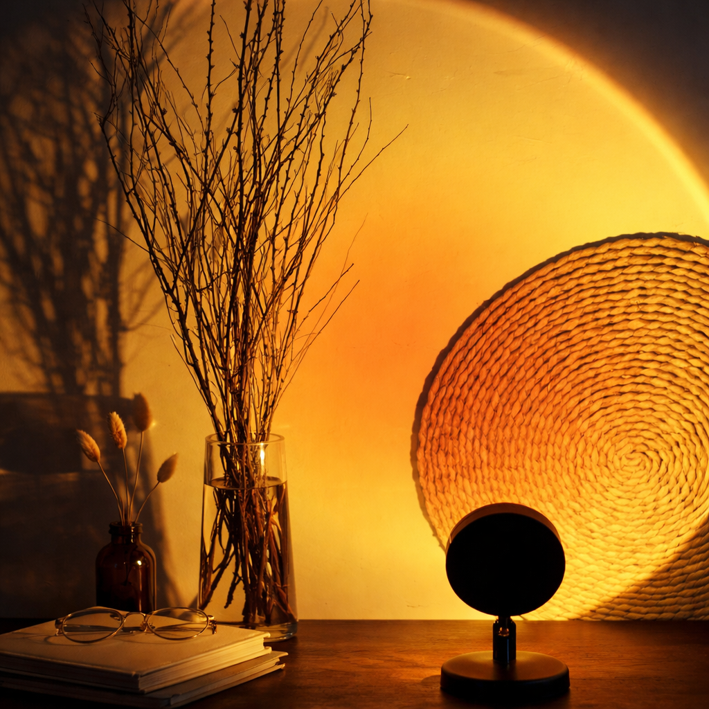 USB Sunset Projection Lamp with Adjustable Head and Remote Control