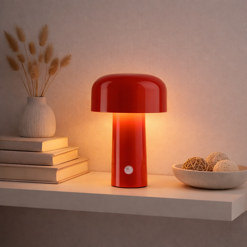 Rechargeable LED Mushroom Table Lamp with Touch Control