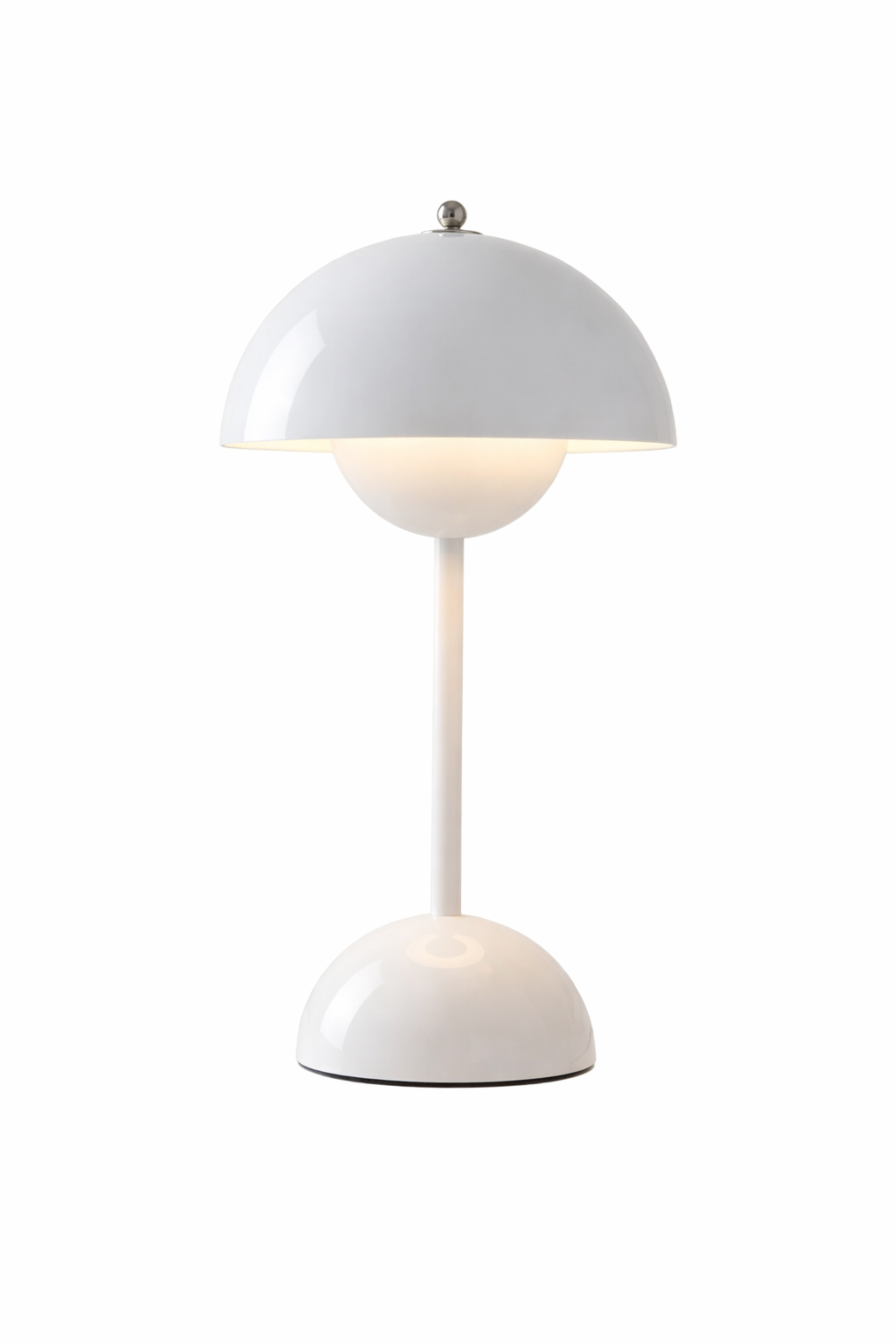 Scandinavian Mushroom Flower Table Lamp with Wooden Base