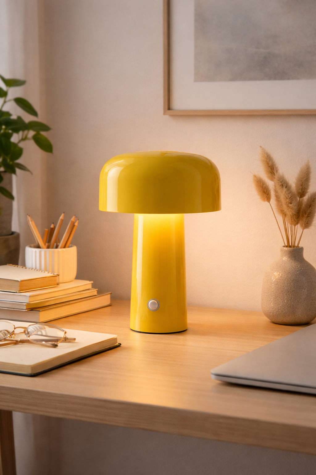 Rechargeable LED Mushroom Table Lamp with Touch Control