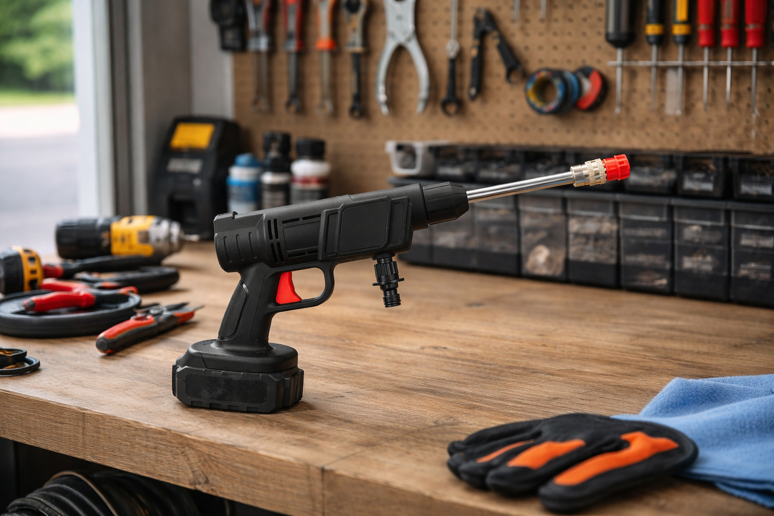 Cordless Jet Washer – Portable High-Pressure Cleaner with Foam Cannon