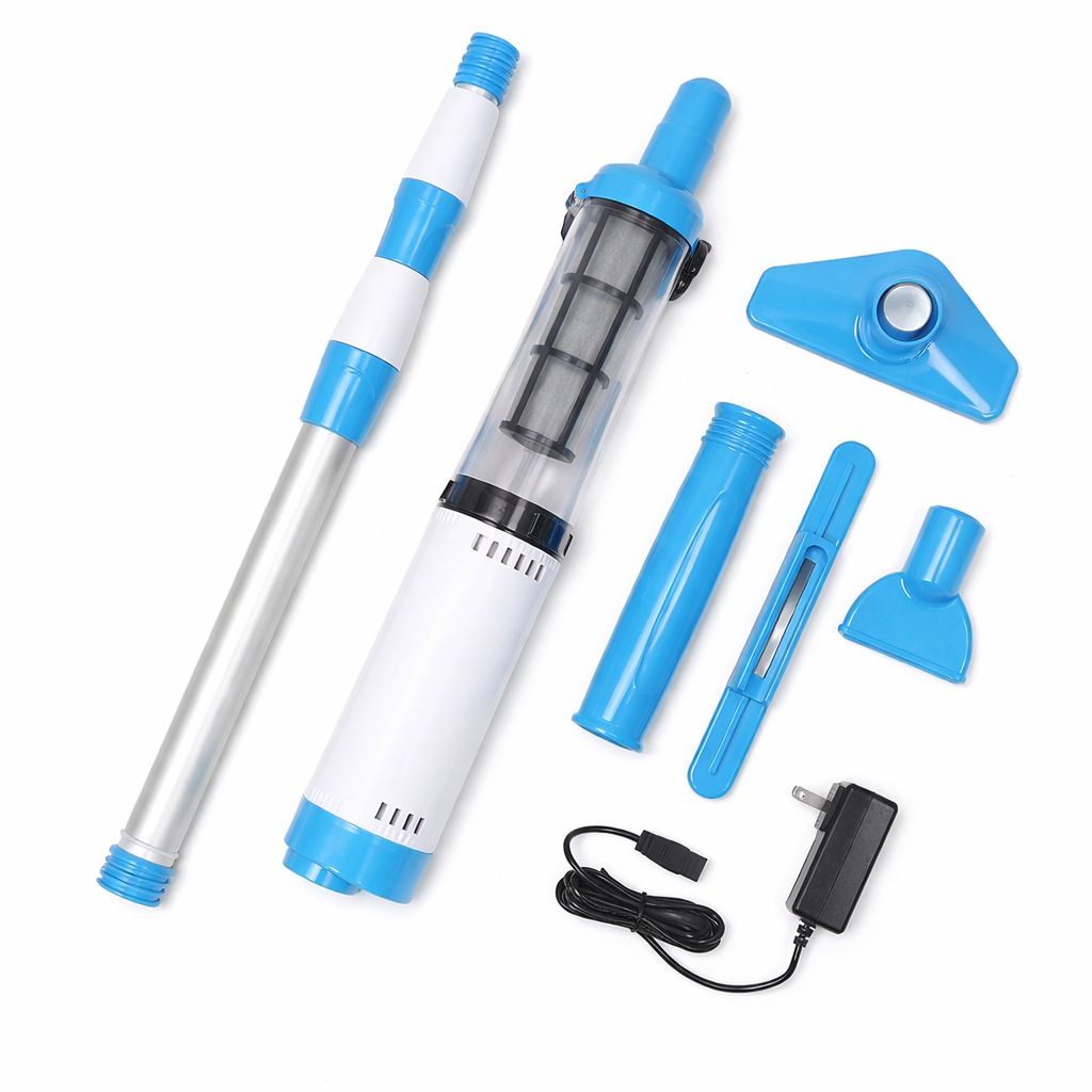 Cordless Pool Vacuum Cleaner – 3-in-1 Handheld Cleaner with Telescopic Handle
