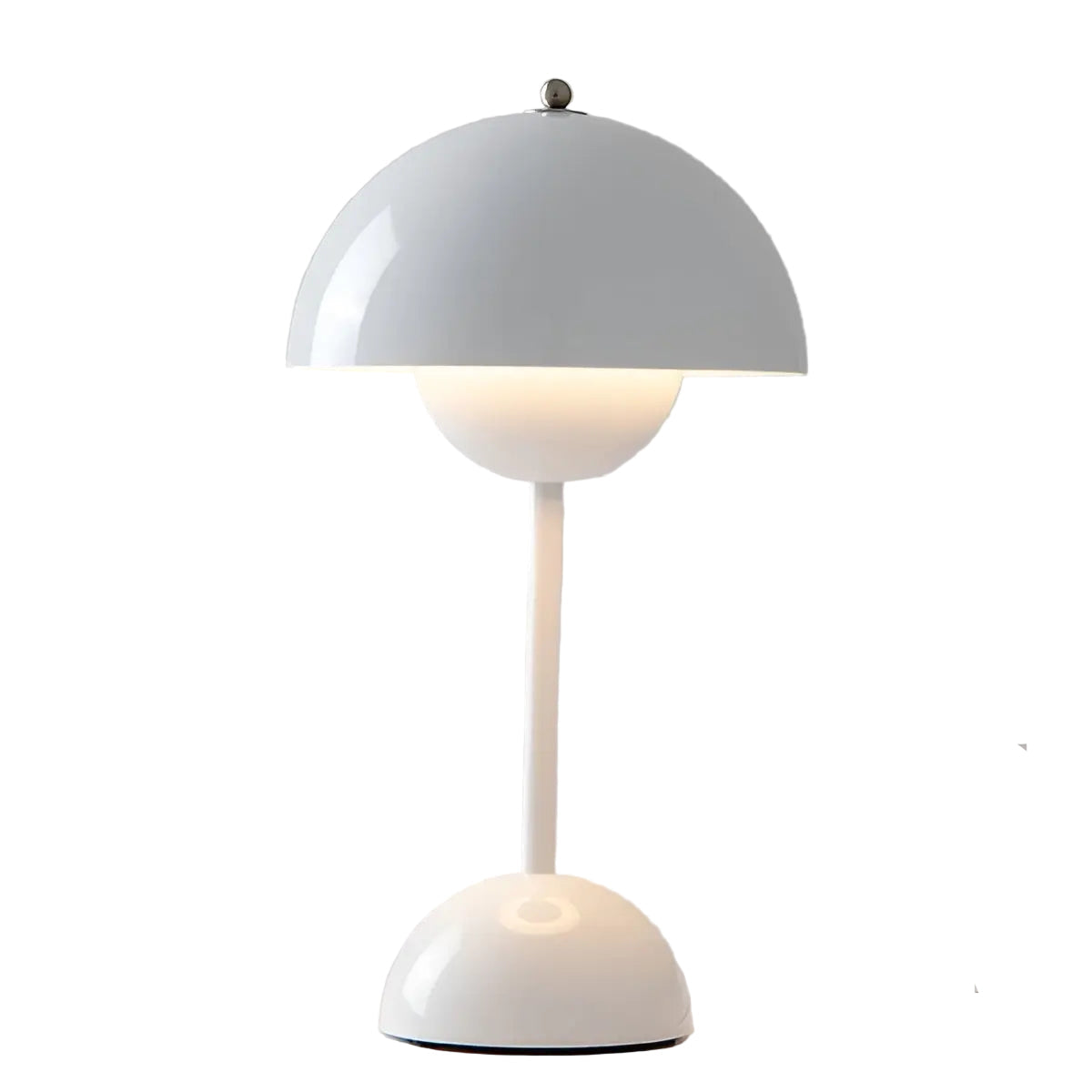Scandinavian Mushroom Flower Table Lamp – USB LED Warm Light with Wooden Bas