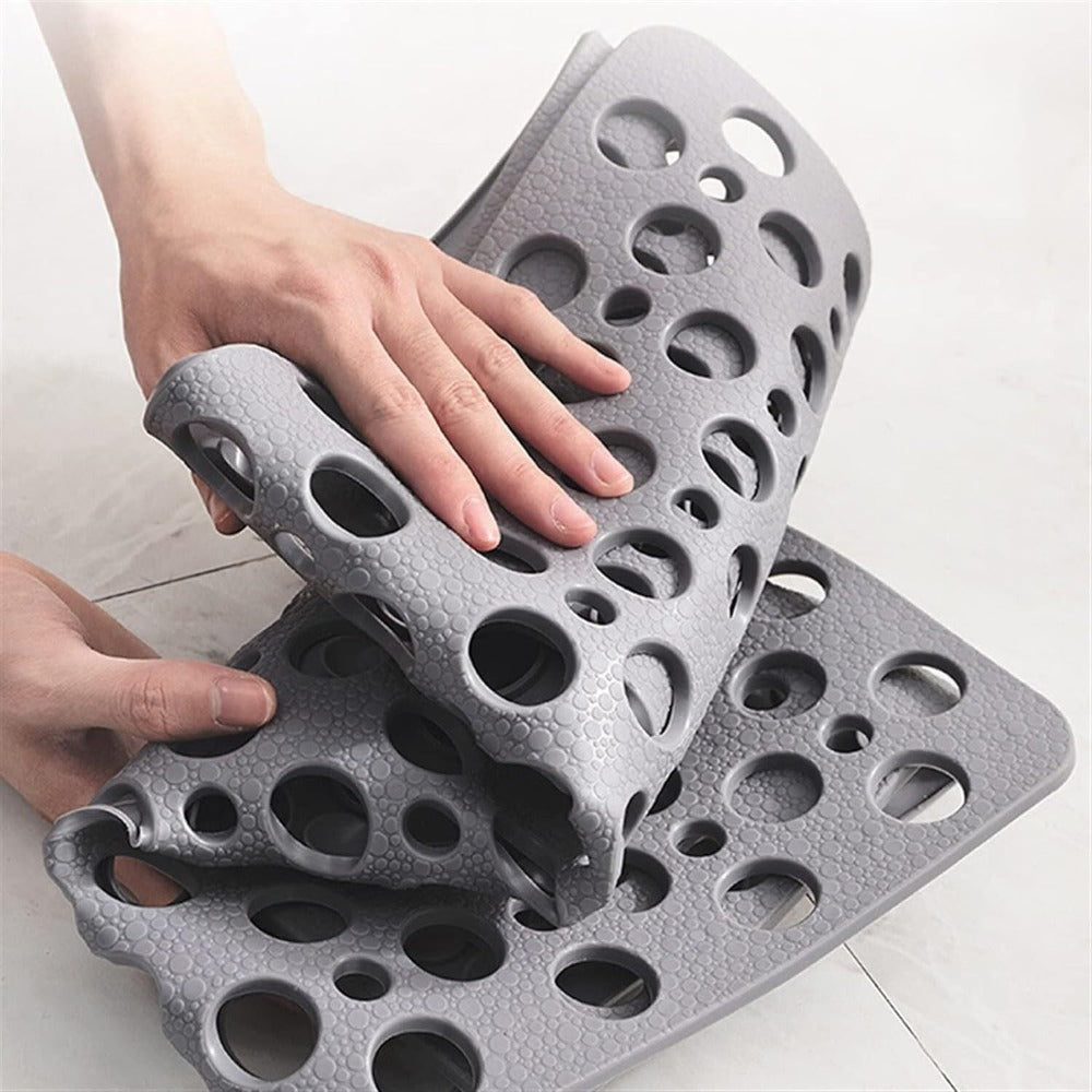 Non-Slip Shower Mat – Suction Bath Mat with Drainage Holes