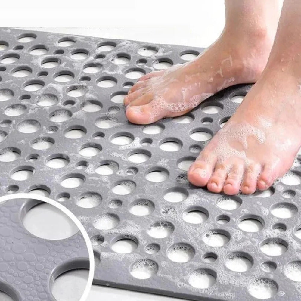 Non-Slip Shower Mat – Suction Bath Mat with Drainage Holes