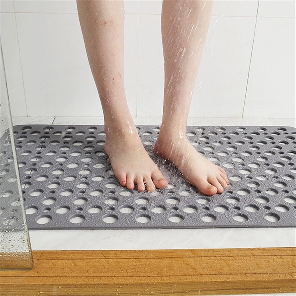 Non-Slip Shower Mat – Suction Bath Mat with Drainage Holes