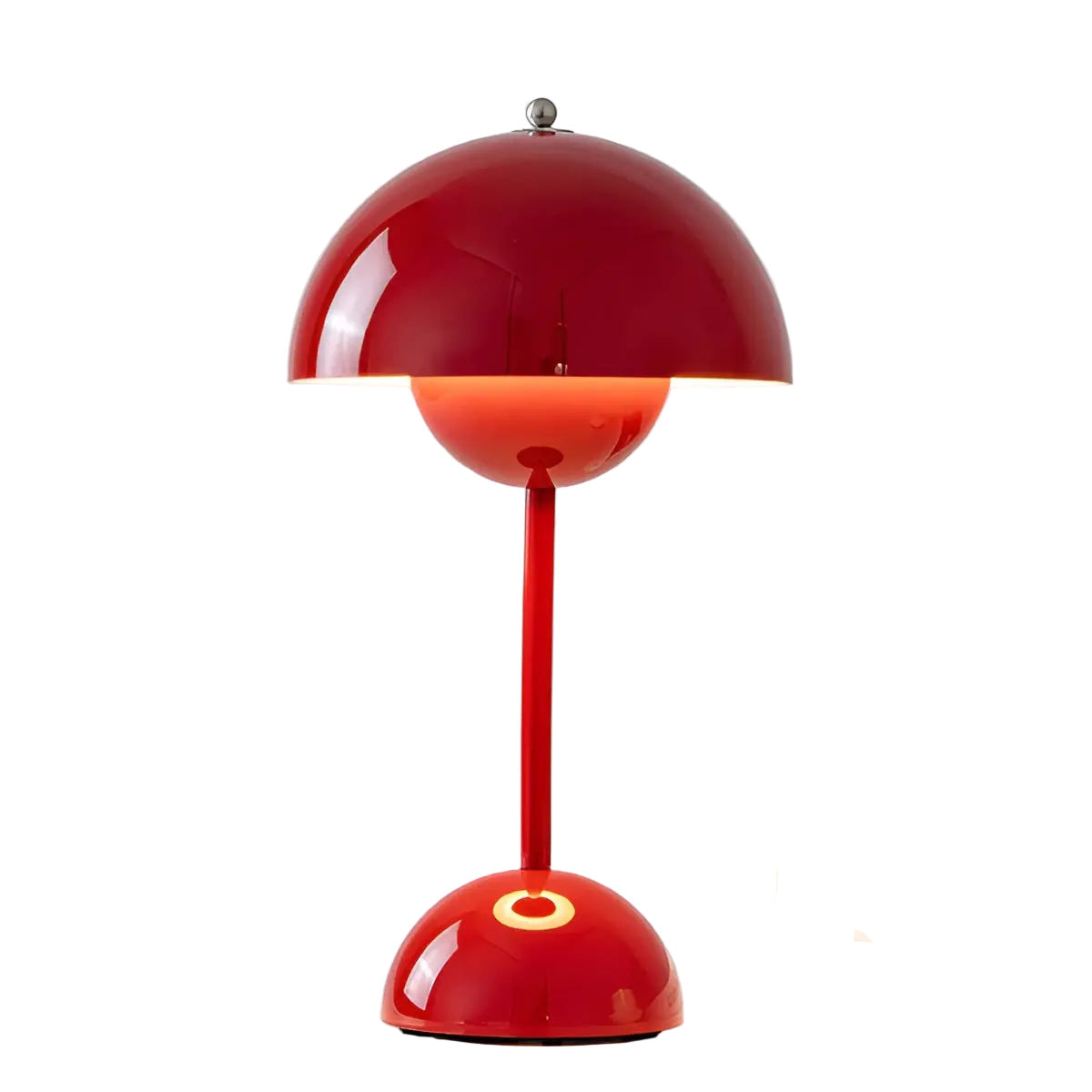 Scandinavian Mushroom Flower Table Lamp – USB LED Warm Light with Wooden Bas