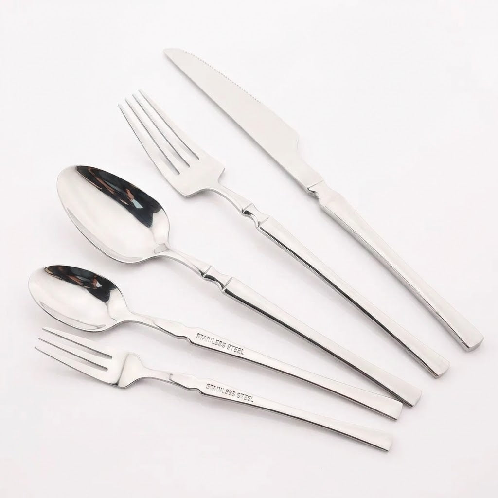 Stainless Steel Flatware Set – Minimalist Matte Cutlery