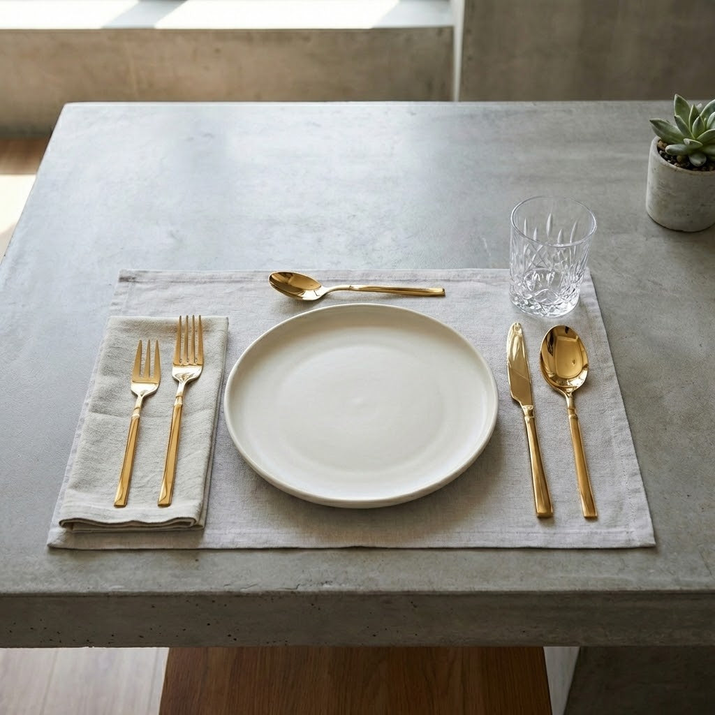 Stainless Steel Flatware Set – Minimalist Matte Cutlery