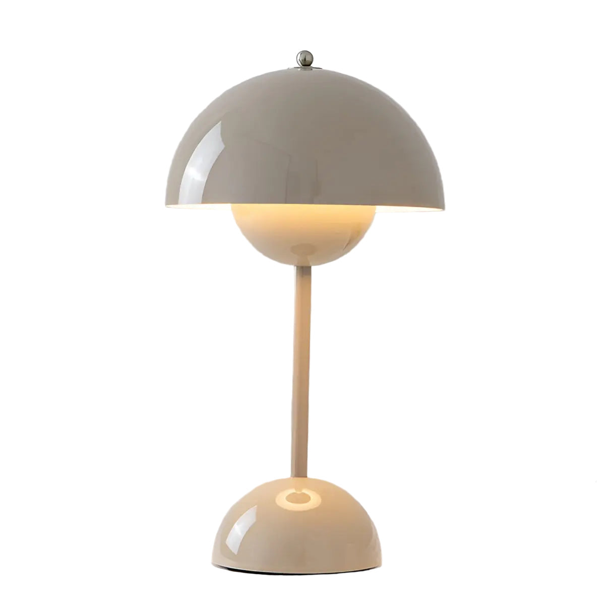 Scandinavian Mushroom Flower Table Lamp – USB LED Warm Light with Wooden Bas